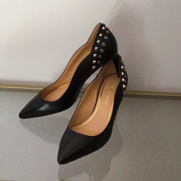 Black Leather Heels - Picture 1 of 7